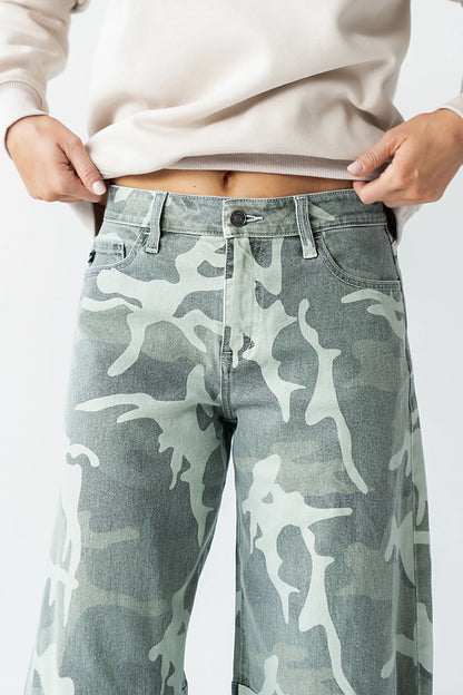Maddison Camo Barrel Jeans FINAL SALE