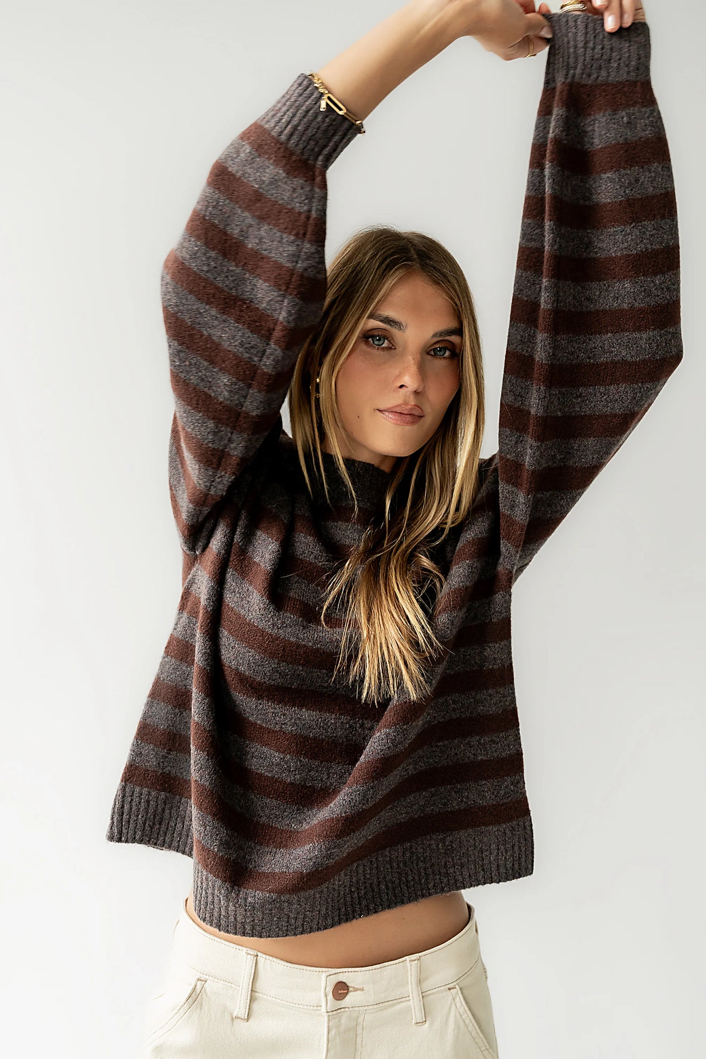 Josey Oversized Sweater in Red Brown