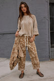 Raegan Cable Knit Sweater in Tan