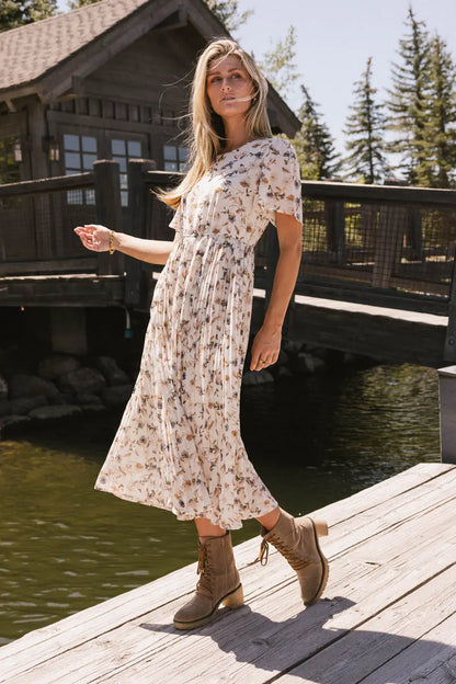 Delilah Pleated Midi Dress FINAL SALE