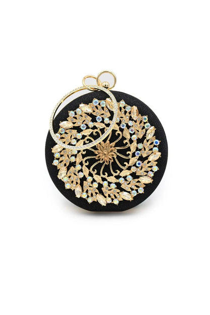 Cute Rhinestone Single Handle Clutch Bag
