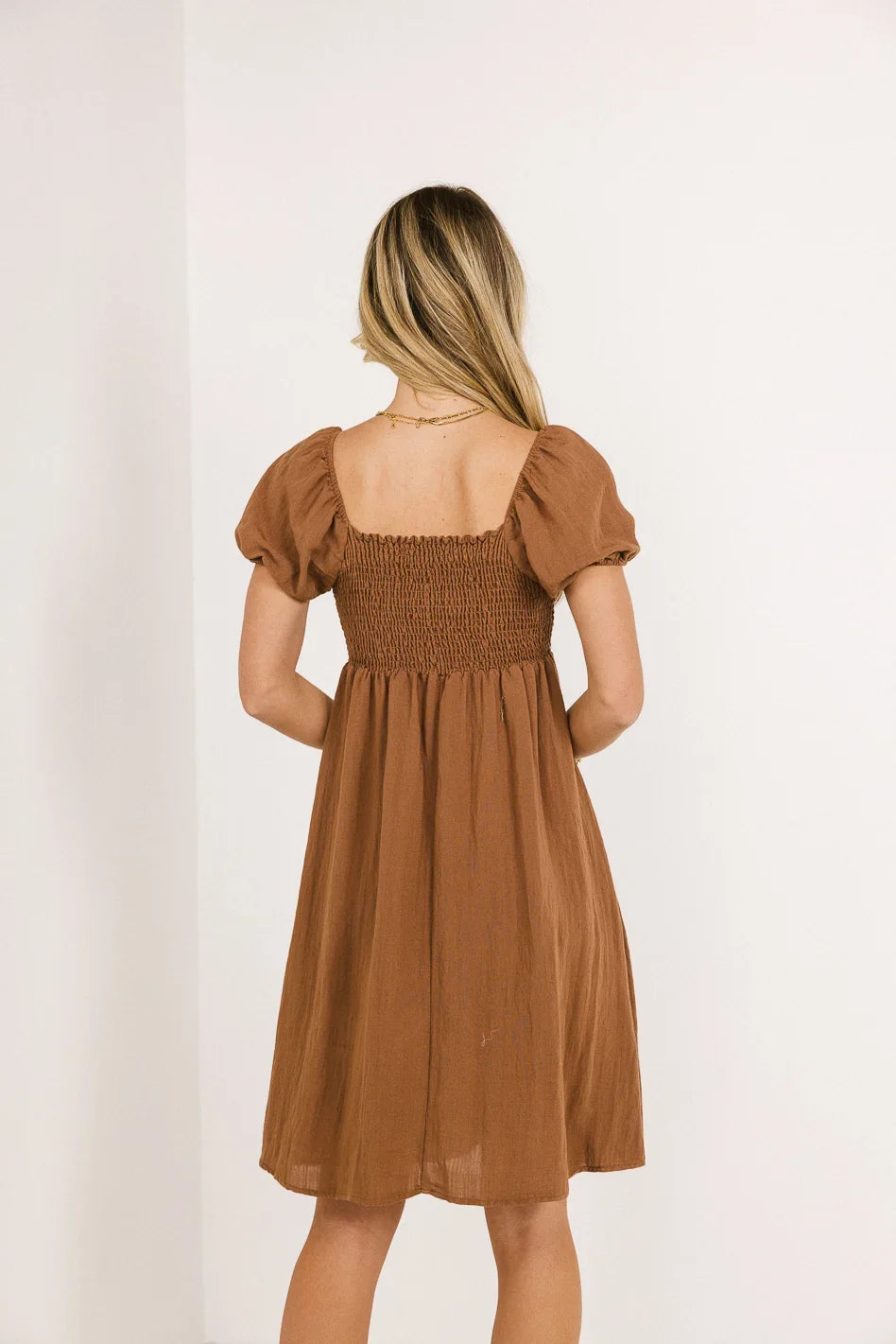 Reno Twist Dress in Brown FINAL SALE