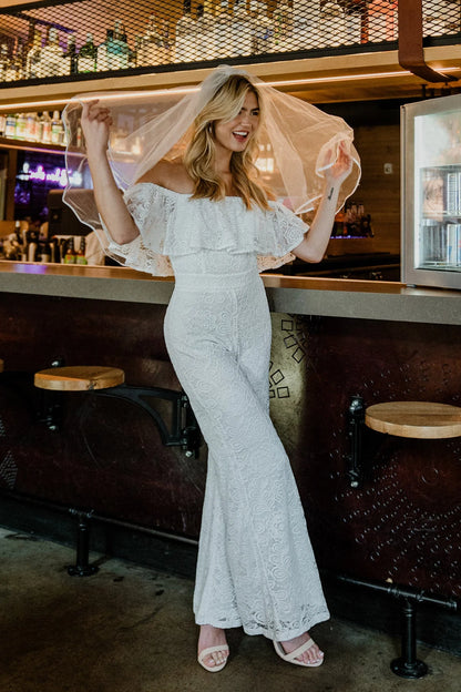 FATE INTERVENES WHITE LACE JUMPSUIT