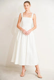 SERENE CHARM OFF WHITE MIDI DRESS FINAL SALE