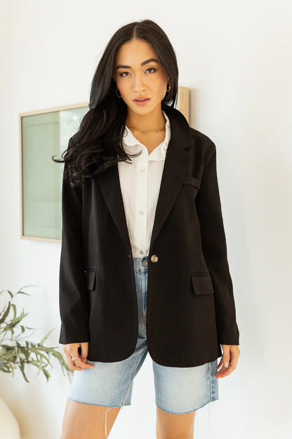 Crystal Blazer in Black FINAL SALE
