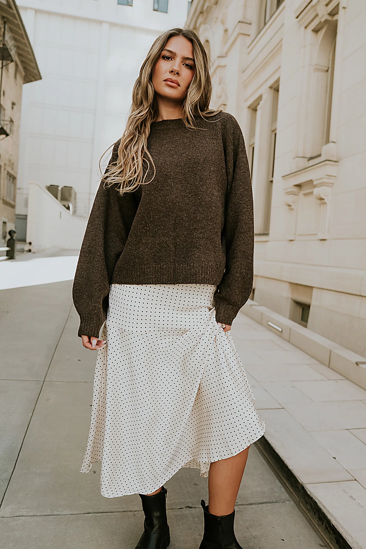 Josey Oversized Sweater in Brown FINAL SALE