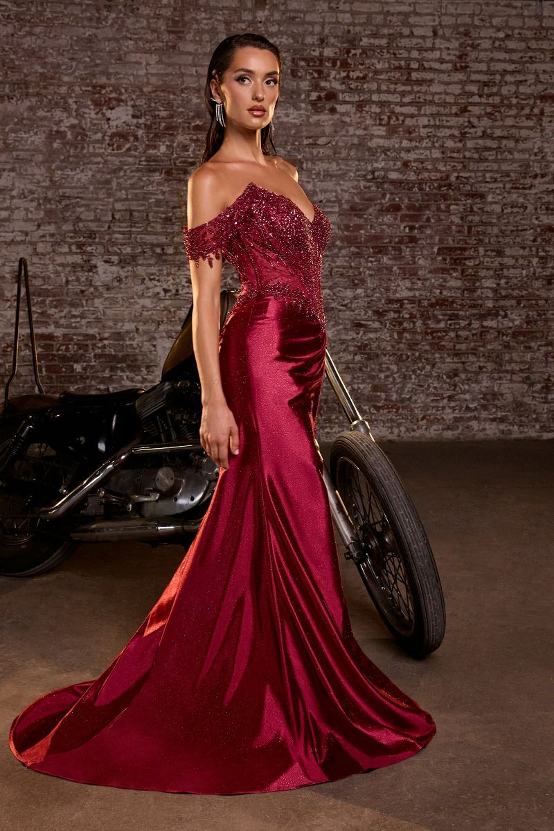 VERONA GOWN GLITTER SATIN CORSET DRESS