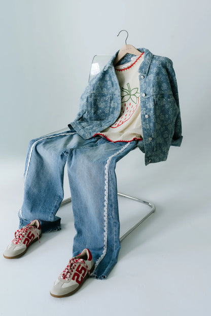 Lainey Floral Denim Jacket