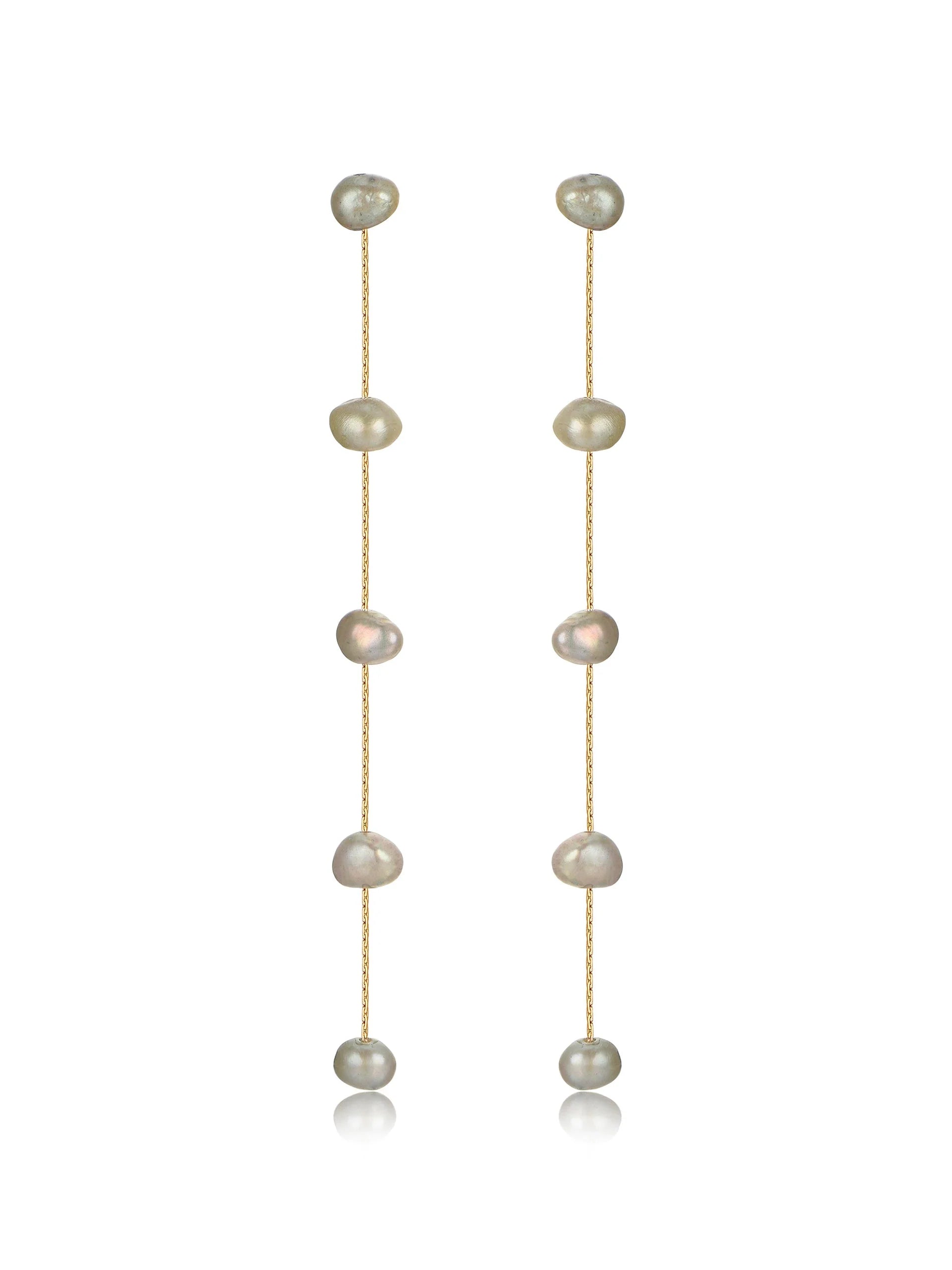 Dripping Pearl Delicate Drop Earrings
