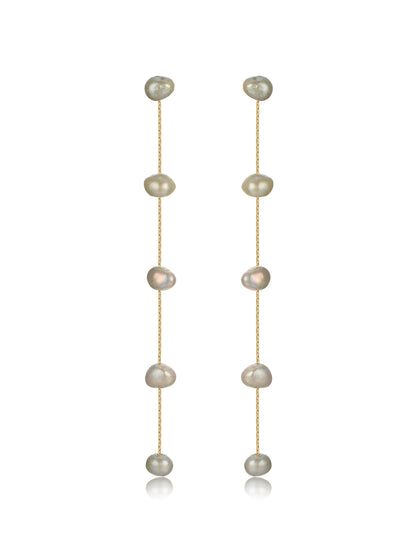 Dripping Pearl Delicate Drop Earrings