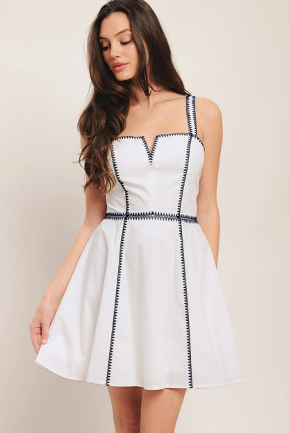 SUMMER EMBROIDERED MINI DRESS