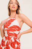 MARLEY MAXI DRESS TROPICAL HALTER MAXI