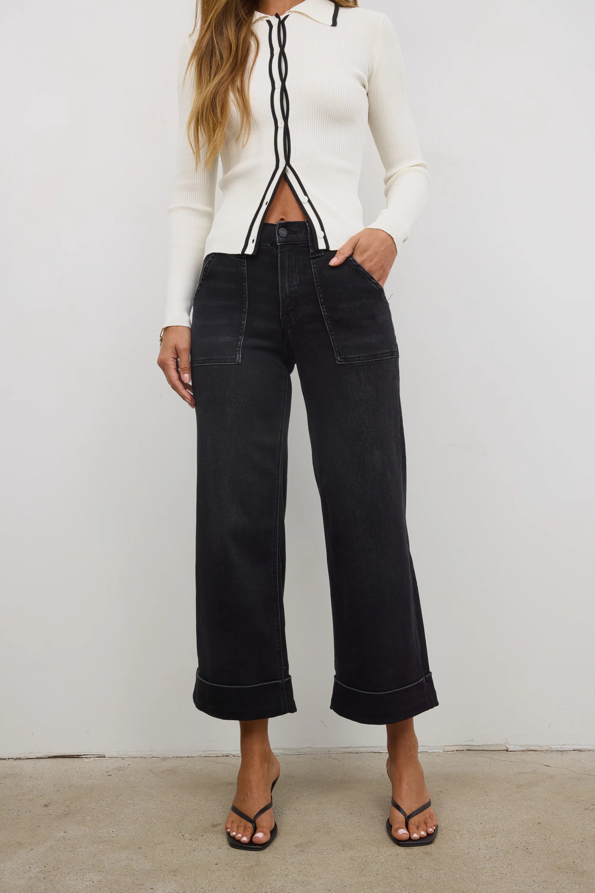 Kayden Cuffed Wide Leg Jeans FINAL SALE