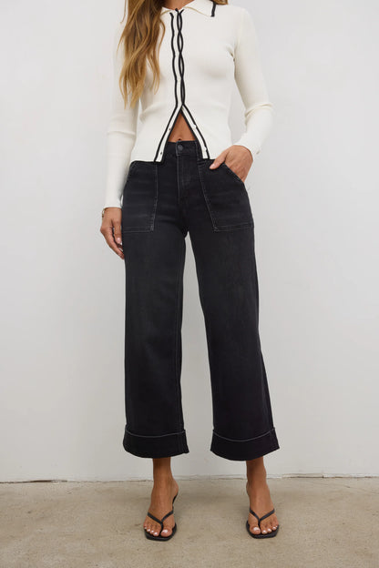 Kayden Cuffed Wide Leg Jeans FINAL SALE