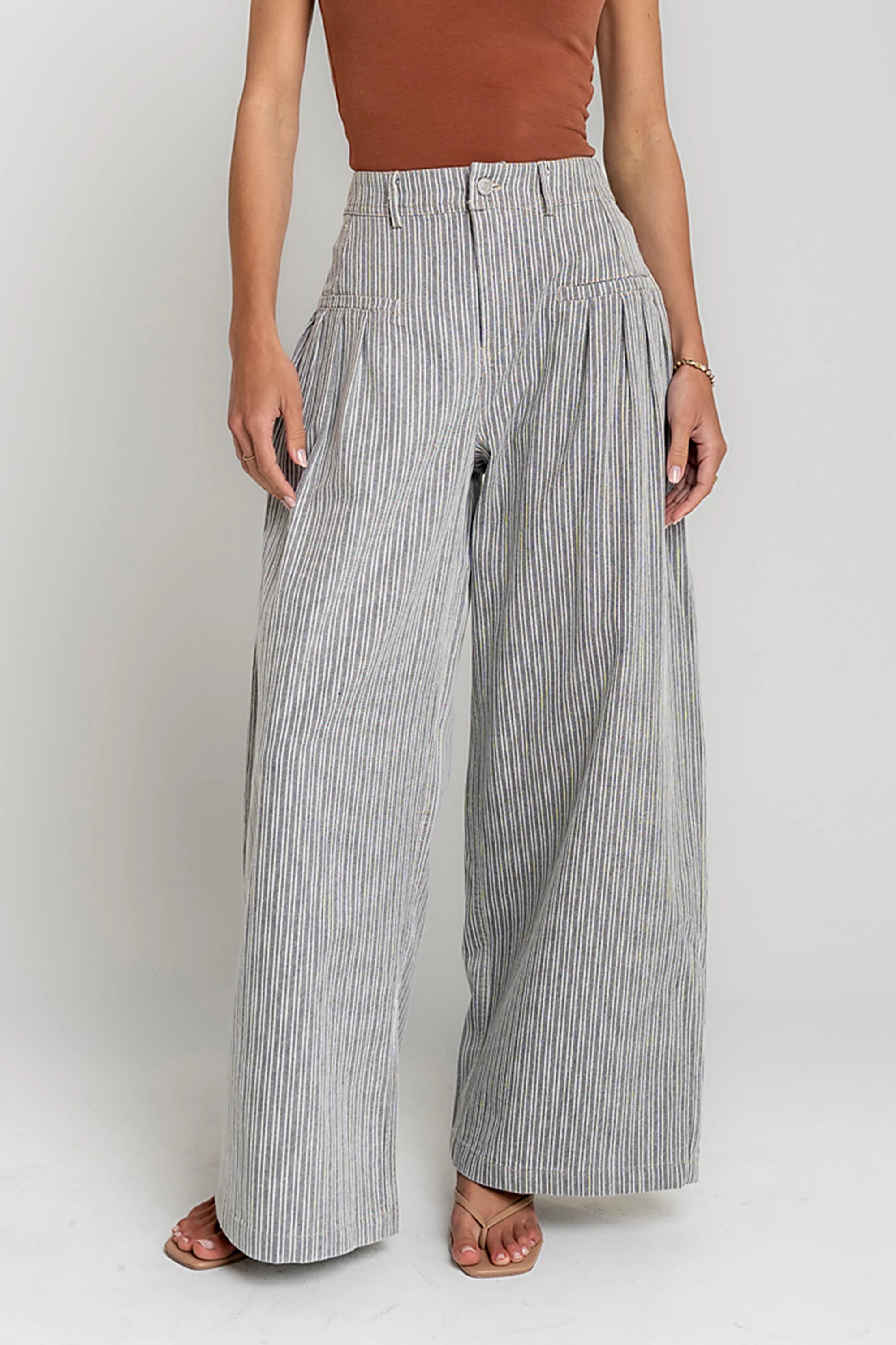 Karol Striped Wide Leg Pants