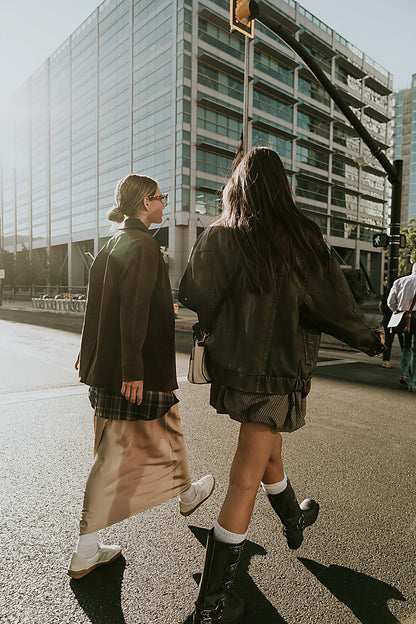 Carly Vegan Leather Jacket in Brown FINAL SALE