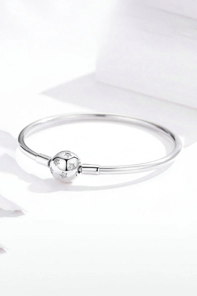 Star Bangle Bracelet In Sterling Silver
