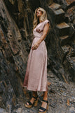 Rosalind Midi Dress in Mauve FINAL SALE
