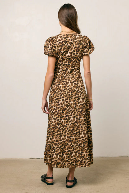 Meradith Leopard Print Midi Dress FINAL SALE