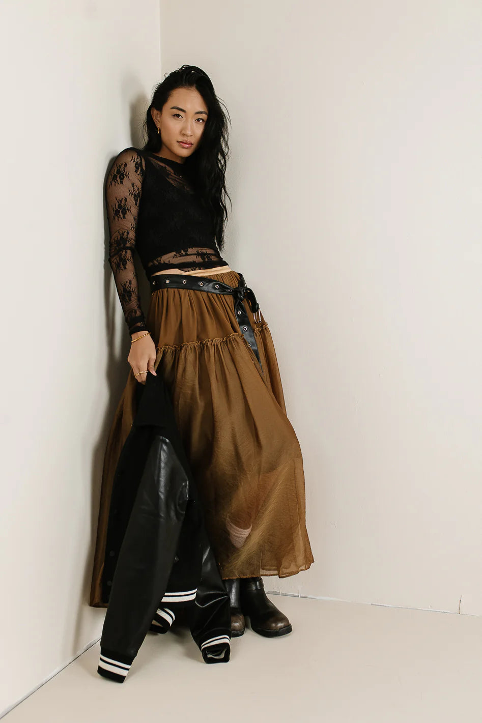 Terrin Tulle Skirt in Olive FINAL SALE