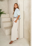 Nico Wide Leg Pants in Oatmeal FINAL SALE