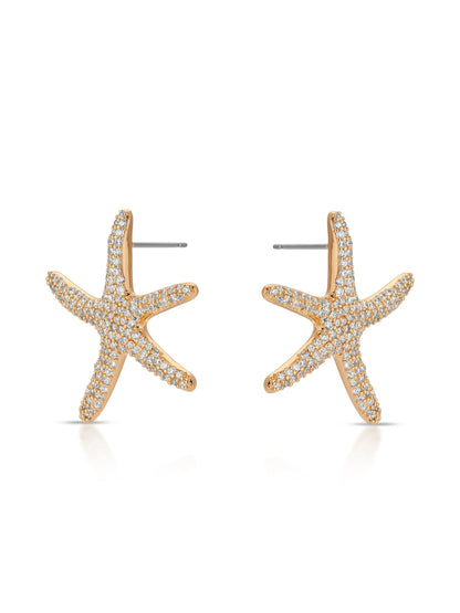 Pavè Starfish Earrings