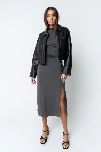 Brandi Maxi Dress in Charcoal