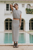 Camille Striped Midi Skirt