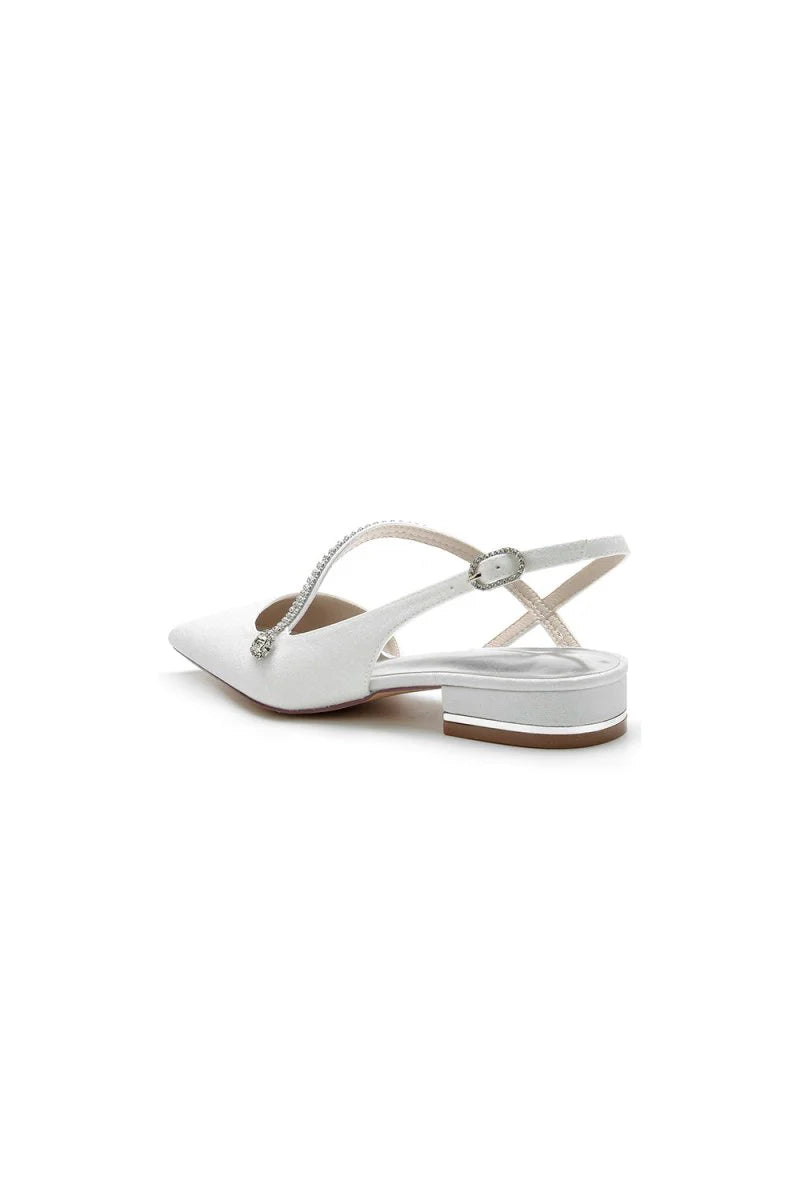 Crystal Slingback Sequin Pointed Toe Flats