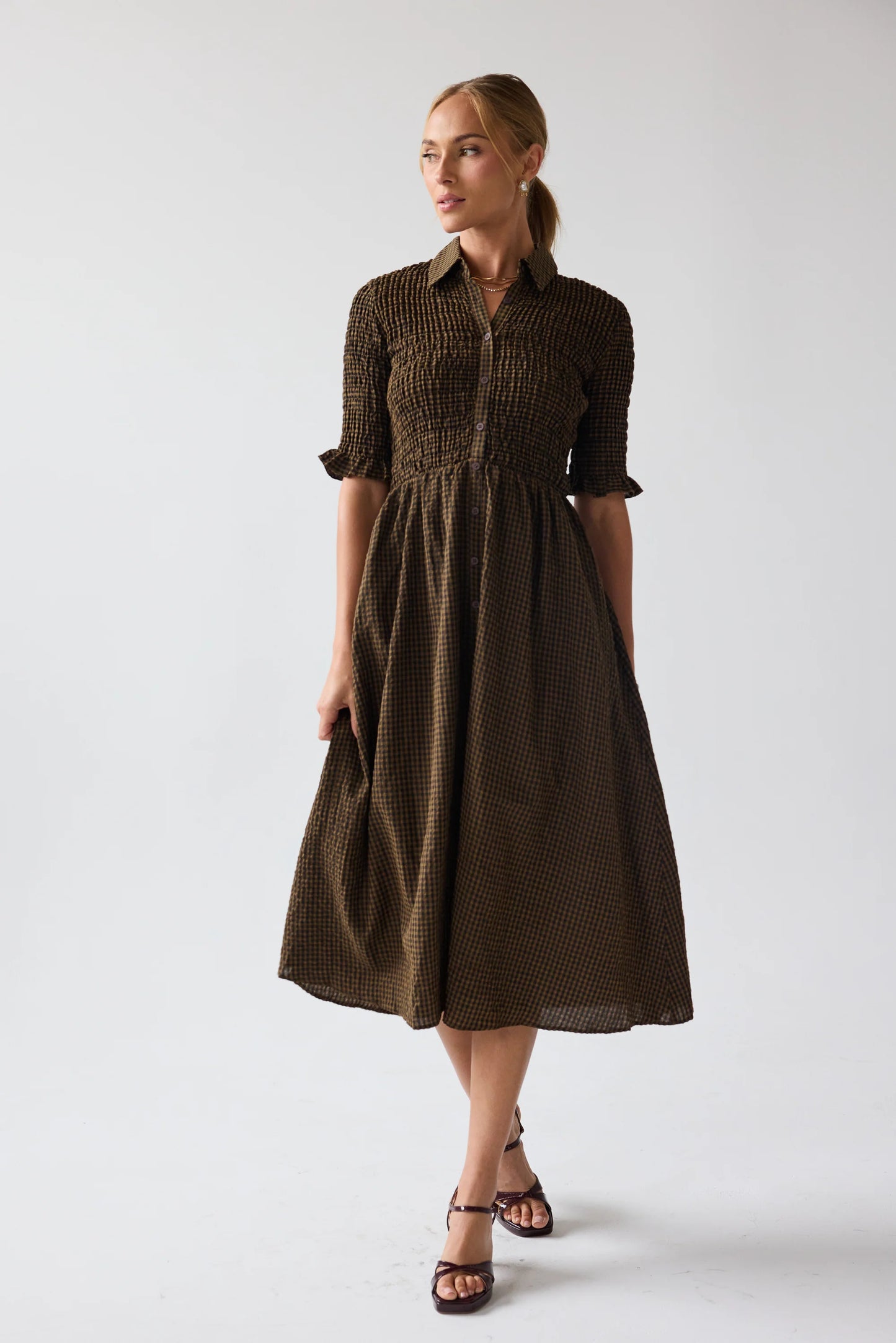 Jonas Gingham Midi Dress FINAL SALE