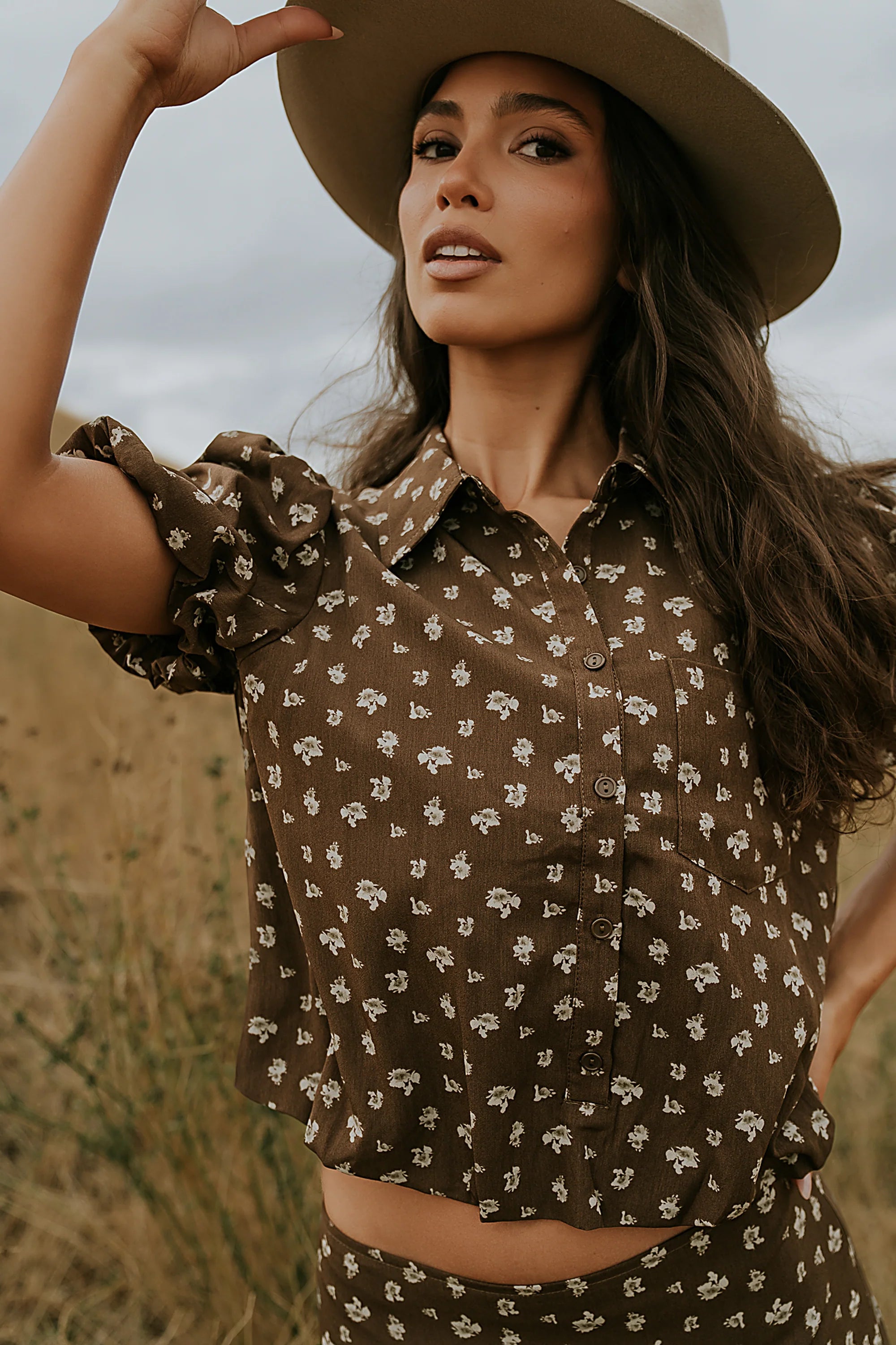Victoria Floral Bubble Blouse FINAL SALE