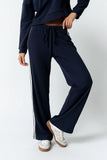 Kourtney Waffle Knit Pants in Navy