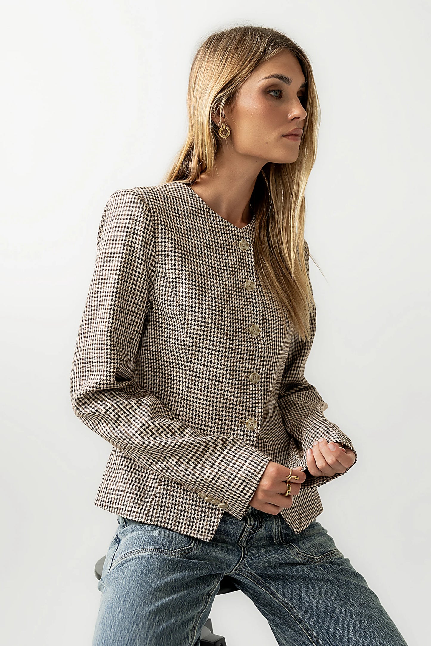 Talia Houndstooth Jacket