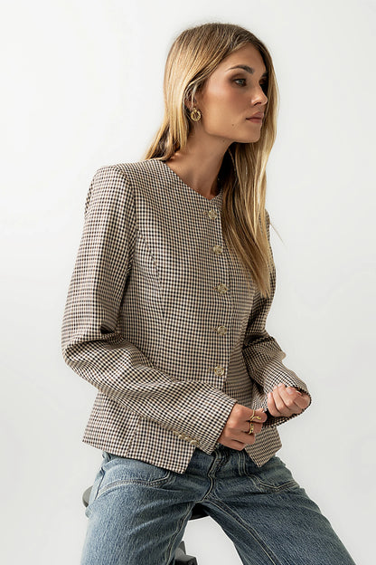 Talia Houndstooth Jacket