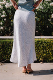 Moxie Floral Maxi Skirt in Off White