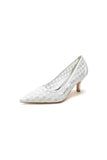 Lace Pointed Toe Wedding Stiletto Heels