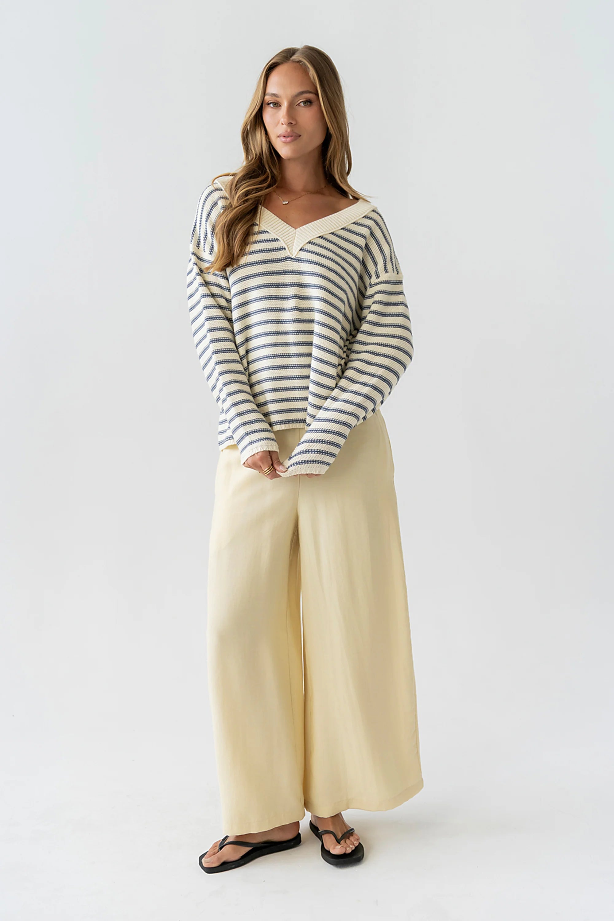 Amberly Striped Oversized Sweater