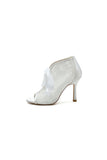 Elegant Lace Bow White High Heels