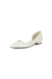 Burgundy Pointed Toe Flats with a Sleek Finish