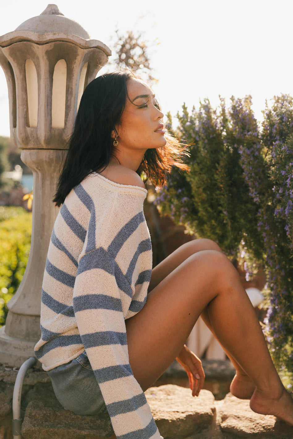Kelsey Striped Sweater in Blue FINAL SALE