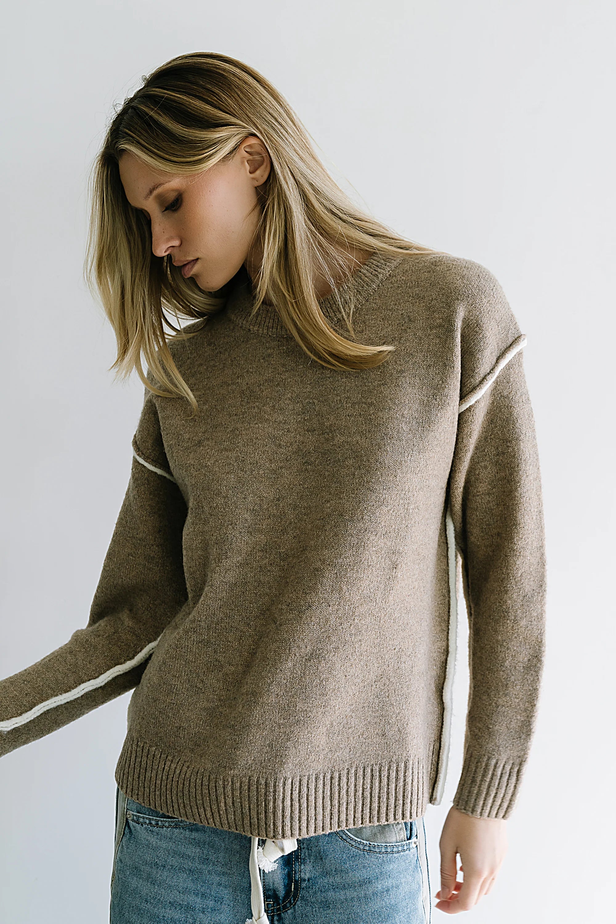 Brea Contrast Sweater FINAL SALE