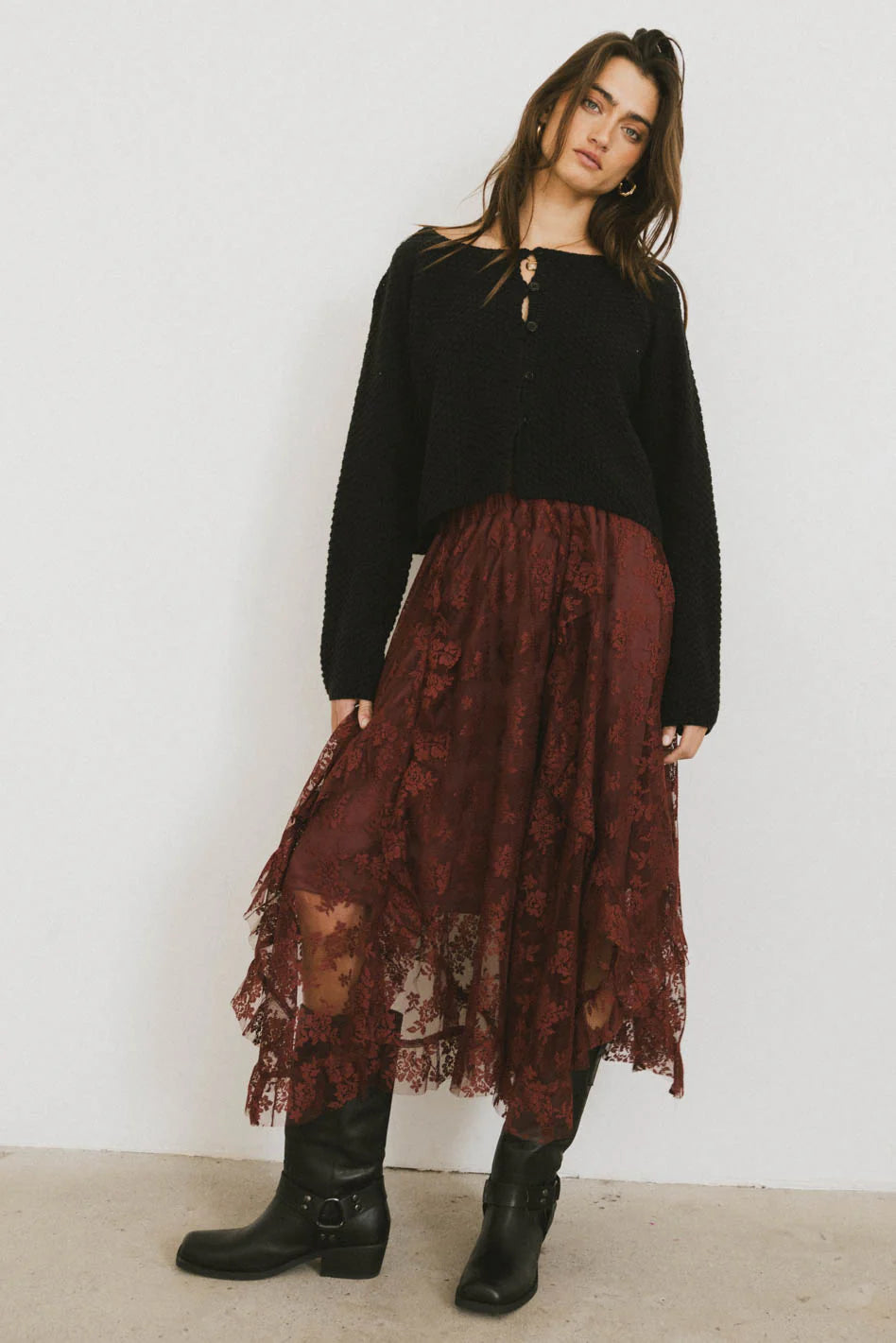 Cabbet Cardigan in Black FINAL SALE