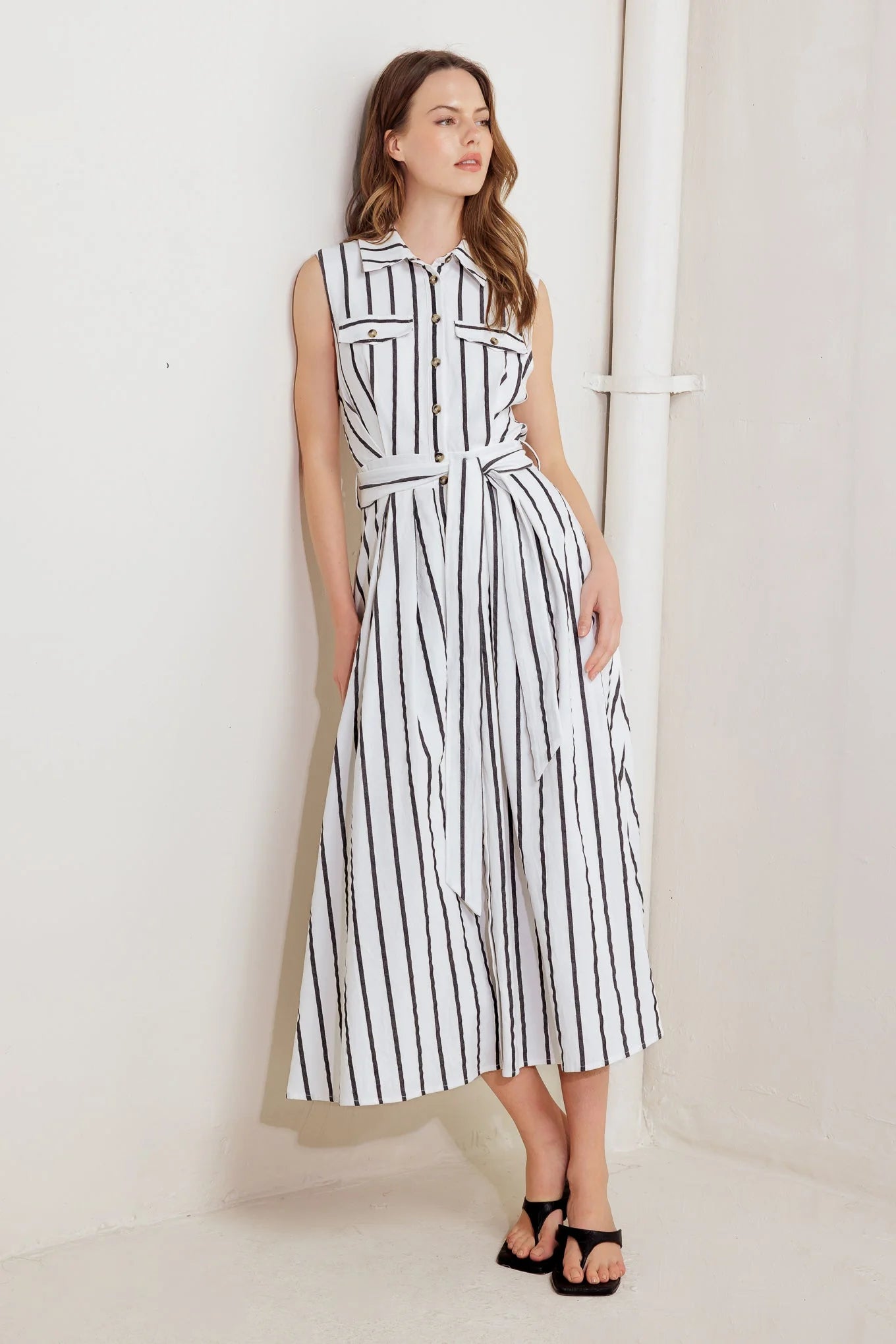 LEXINGTON STRIPE MIDI DRESS FINAL SALE