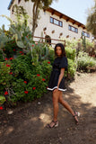 Odette Ric Rac Mini Dress in Black FINAL SALE