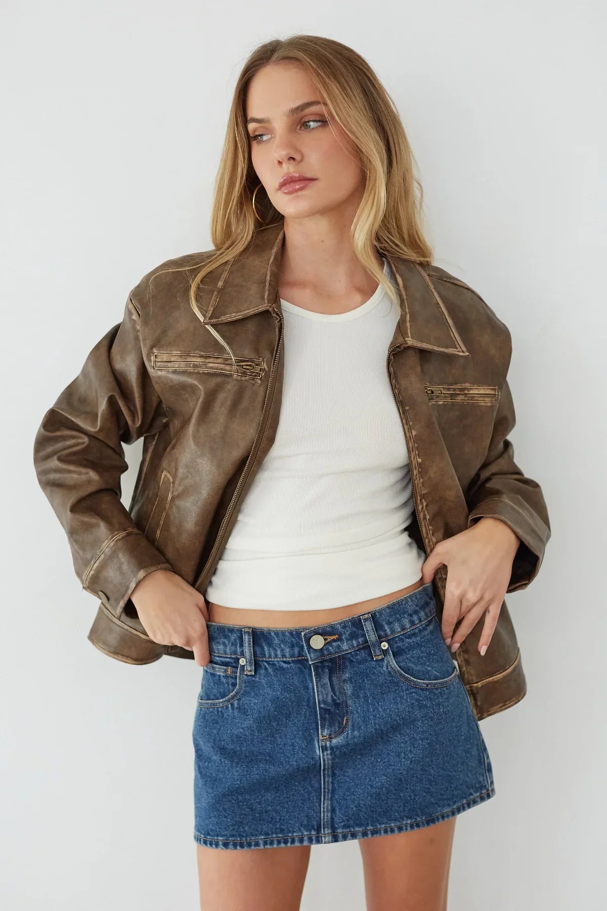 Dylan Faux Leather Jacket