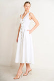ELEGANTLY YOURS WHITE MIDI DRESS