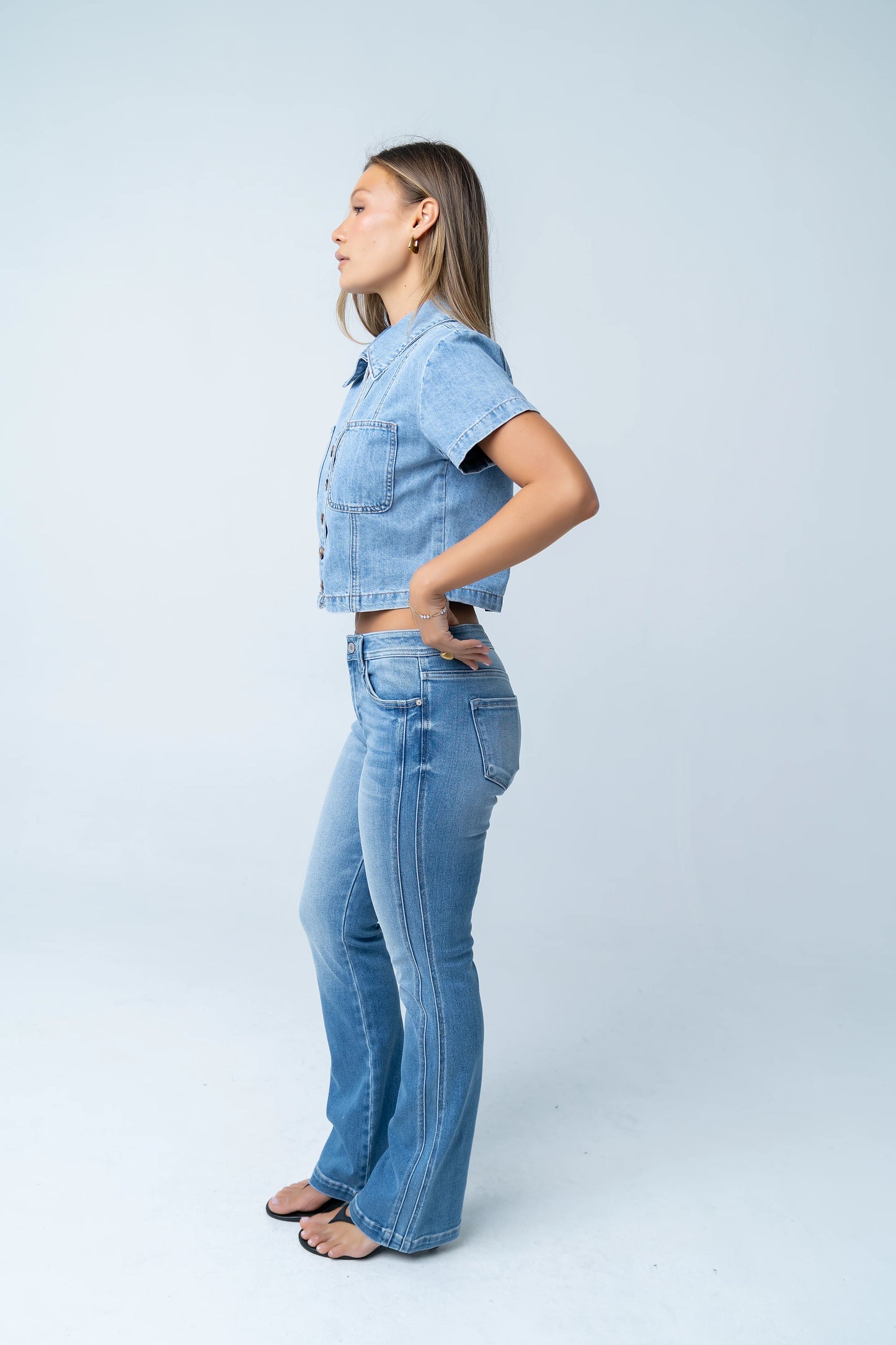 Masha Denim Button Up