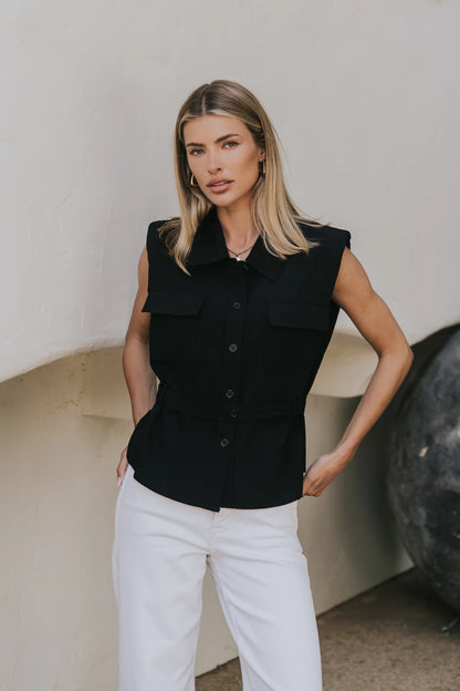 Karlie Button Up in Black