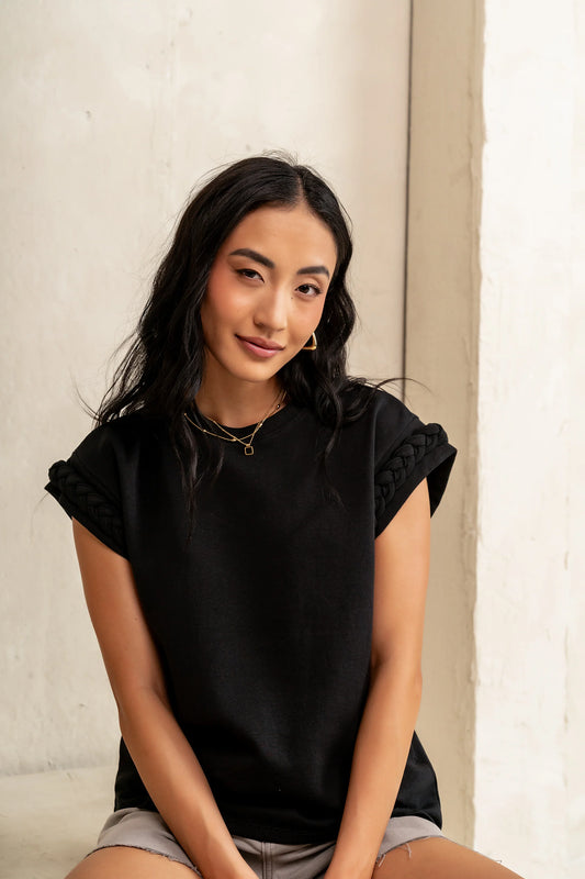 Tessa Knit Top in Black FINAL SALE