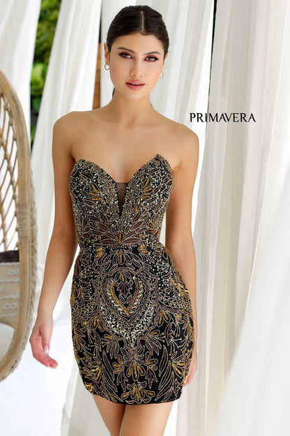 4226 Primavera Art Deco Inspired Beaded Mini Dress